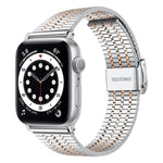 スチール製ウォッチバンド Apple Watchシリーズ用、7 45mm / 6&SE&5&4 44mm / 3&2&1 42mm、7 41mm / 6&SE&5&4 40mm / 3&2&1 38mm