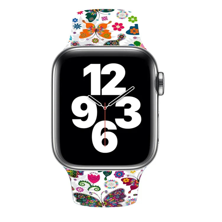 Apple Watchシリーズ用シングルネイルプリントウォッチバンド, 7 45mm / 6&SE&5&4 44mm / 3&2&1 42mm, 7 41mm / 6&SE&5&4 40mm / 3&2&1 38mm