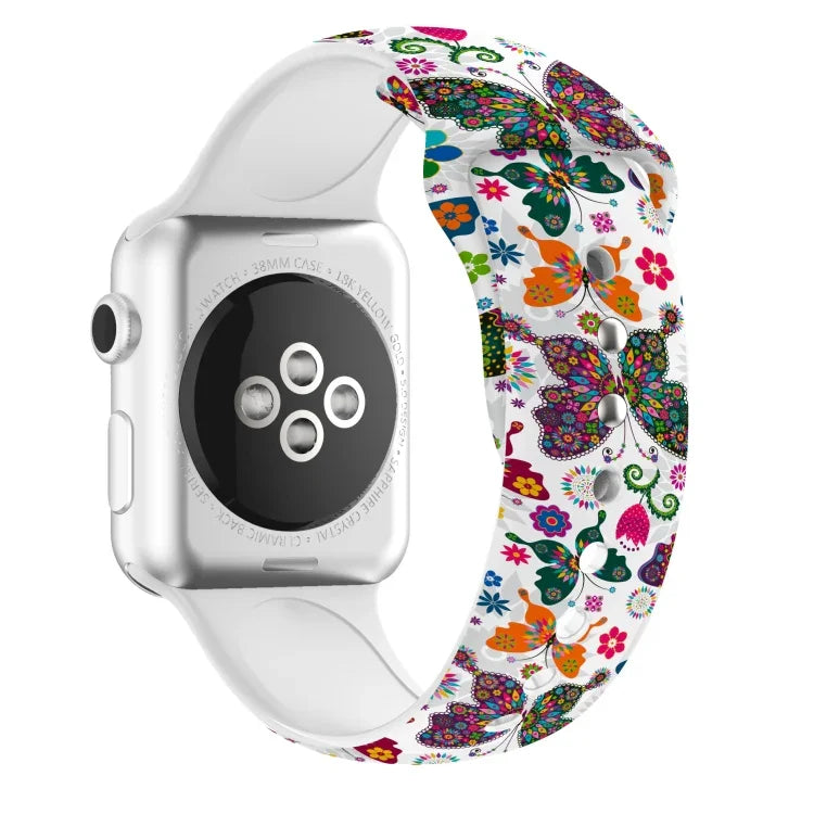 Apple Watchシリーズ用シングルネイルプリントウォッチバンド, 7 45mm / 6&SE&5&4 44mm / 3&2&1 42mm, 7 41mm / 6&SE&5&4 40mm / 3&2&1 38mm
