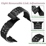Apple Watchシリーズ用5ビーズステンレススチールウォッチバンド, 7 45mm / 6&SE&5&4 44mm / 3&2&1 42mm, 7 41mm / 6&SE&5&4 40mm / 3&2&1 38mm