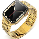 Apple Watchシリーズ用5ビーズステンレススチールウォッチバンド, 7 45mm / 6&SE&5&4 44mm / 3&2&1 42mm, 7 41mm / 6&SE&5&4 40mm / 3&2&1 38mm