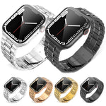 Apple Watchシリーズ用5ビーズステンレススチールウォッチバンド, 7 45mm / 6&SE&5&4 44mm / 3&2&1 42mm, 7 41mm / 6&SE&5&4 40mm / 3&2&1 38mm