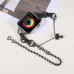 Apple Watchシリーズ用ダブルチェーン2ビーズステンレススチールウォッチバンド, 7 45mm / 6&SE&5&4 44mm / 3&2&1 42mm, 7 41mm / 6&SE&5&4 40mm / 3&2&1 38mm
