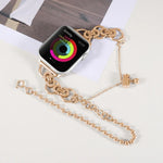 Apple Watchシリーズ用ダブルチェーン2ビーズステンレススチールウォッチバンド, 7 45mm / 6&SE&5&4 44mm / 3&2&1 42mm, 7 41mm / 6&SE&5&4 40mm / 3&2&1 38mm