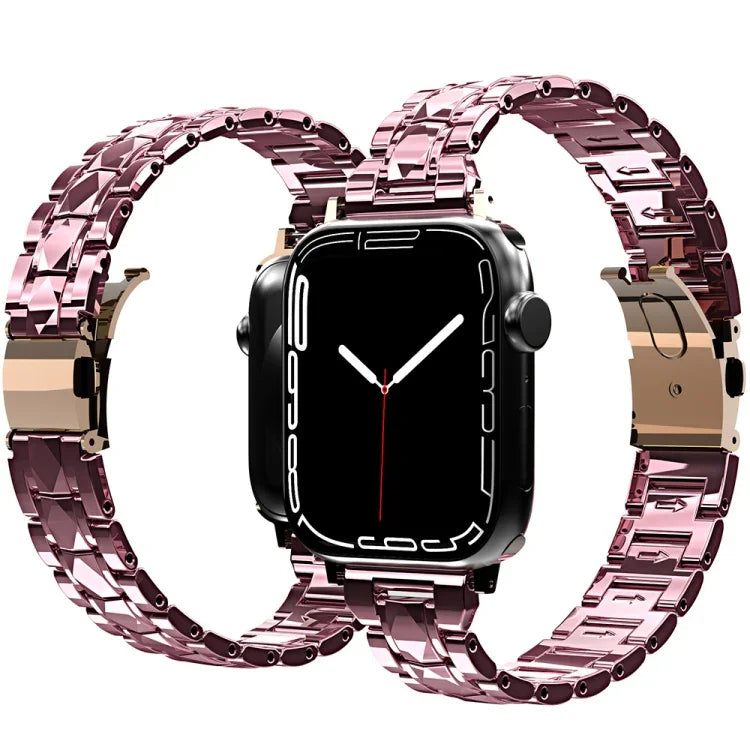 Apple Watchシリーズ用電気めっきアクリルウォッチバンド, 7 45mm / 6&SE&5&4 44mm / 3&2&1 42mm, 7 41mm / 6&SE&5&4 40mm / 3&2&1 38mm