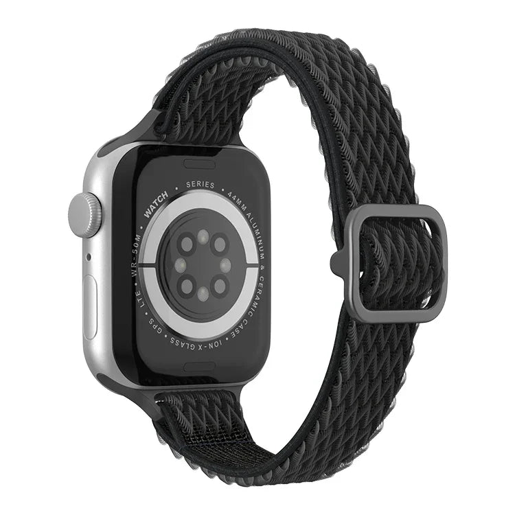 Wave Small Waist Nylon Watch Band For Apple Watch Series, 7 45mm / 6&SE&5&4 44mm / 3&2&1 42mm, 7 41mm / 6&SE&5&4 40mm / 3&2&1 38mm
