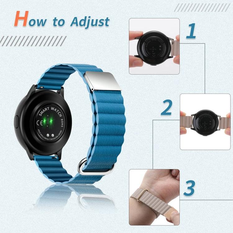 マグネットバックルレザーワッチバンド、20mm Samsung Galaxy Watch3 41mm用、20mm Samsung Galaxy Watch3 45mm用、22mm Samsung Galaxy Watch3 41mm用、22mm Samsung Galaxy Watch3 45mm用