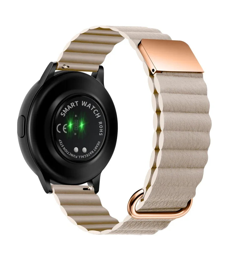 マグネットバックルレザーワッチバンド、20mm Samsung Galaxy Watch3 41mm用、20mm Samsung Galaxy Watch3 45mm用、22mm Samsung Galaxy Watch3 41mm用、22mm Samsung Galaxy Watch3 45mm用