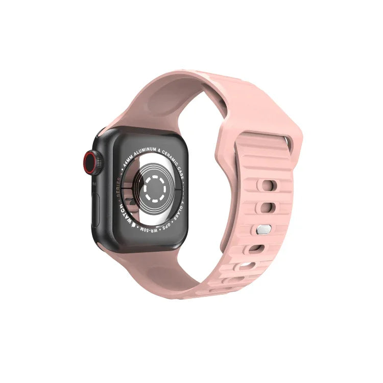 Apple Watchシリーズ用ウェービーシリコンウォッチストラップ, 7 45mm / 6&SE&5&4 44mm / 3&2&1 42mm, 7 41mm / 6&SE&5&4 40mm / 3&2&1 38mm