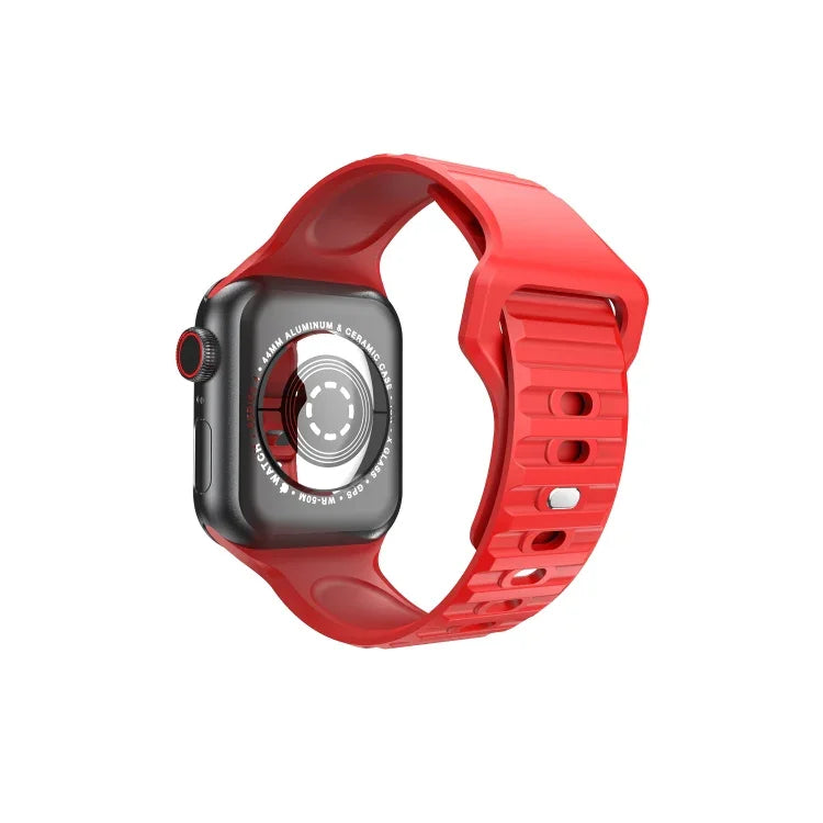 Apple Watchシリーズ用ウェービーシリコンウォッチストラップ, 7 45mm / 6&SE&5&4 44mm / 3&2&1 42mm, 7 41mm / 6&SE&5&4 40mm / 3&2&1 38mm