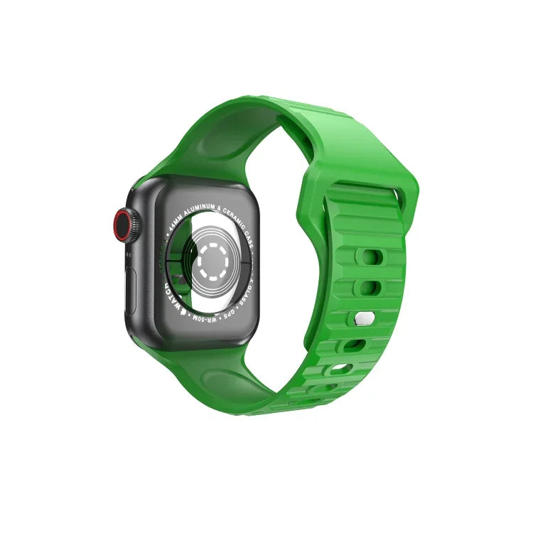 Apple Watchシリーズ用ウェービーシリコンウォッチストラップ, 7 45mm / 6&SE&5&4 44mm / 3&2&1 42mm, 7 41mm / 6&SE&5&4 40mm / 3&2&1 38mm