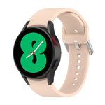 公式シリコンシルバーラウンドバックルウォッチバンド、Samsung Galaxy Watch 5 44mm用