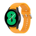公式シリコンシルバーラウンドバックルウォッチバンド、Samsung Galaxy Watch 5 44mm用