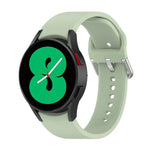 公式シリコンシルバーラウンドバックルウォッチバンド、Samsung Galaxy Watch 5 44mm用