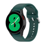 公式シリコンシルバーラウンドバックルウォッチバンド、Samsung Galaxy Watch 5 44mm用