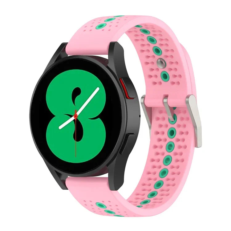 20mmカラフルホールシリコンウォッチバンド、Samsung Galaxy Watch 5 40mm用、Samsung Galaxy Watch 5 44mm用、Samsung Galaxy Watch 5 Pro 45mm用