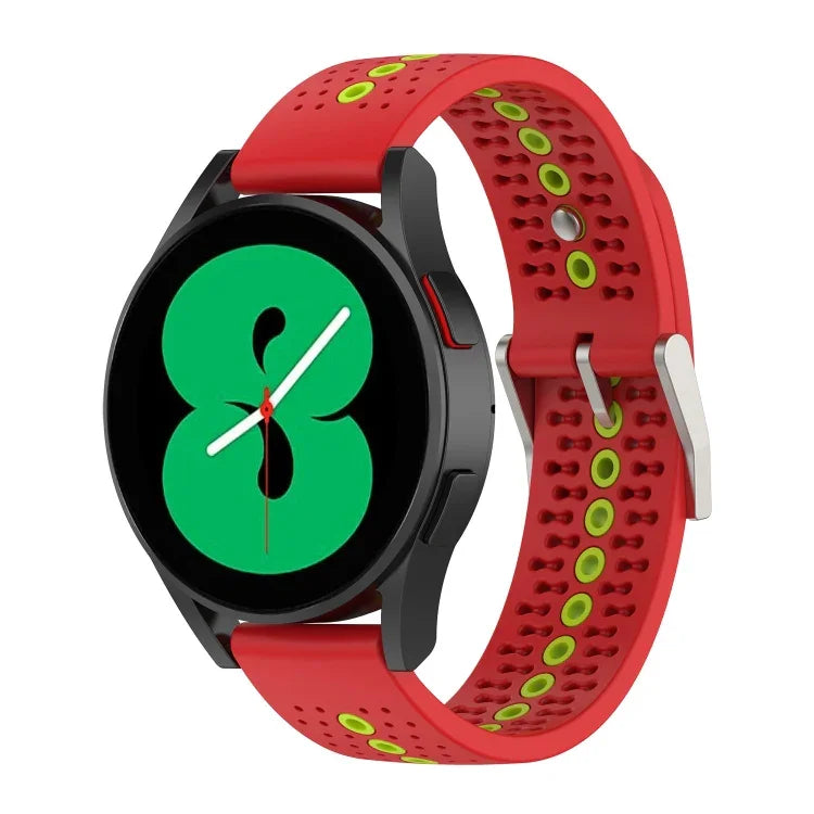 20mmカラフルホールシリコンウォッチバンド、Samsung Galaxy Watch 5 40mm用、Samsung Galaxy Watch 5 44mm用、Samsung Galaxy Watch 5 Pro 45mm用