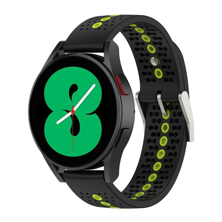 20mmカラフルホールシリコンウォッチバンド、Samsung Galaxy Watch 5 40mm用、Samsung Galaxy Watch 5 44mm用、Samsung Galaxy Watch 5 Pro 45mm用