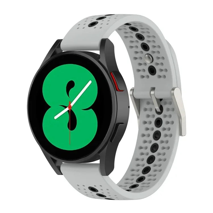 20mmカラフルホールシリコンウォッチバンド、Samsung Galaxy Watch 5 40mm用、Samsung Galaxy Watch 5 44mm用、Samsung Galaxy Watch 5 Pro 45mm用