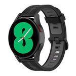 20mmツートーンストライプシリコンウォッチバンド、Samsung Galaxy Watch 5 40mm用、Samsung Galaxy Watch 5 44mm用、Samsung Galaxy Watch 5 Pro 45mm用