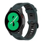 20mmツートーンストライプシリコンウォッチバンド、Samsung Galaxy Watch 5 40mm用、Samsung Galaxy Watch 5 44mm用、Samsung Galaxy Watch 5 Pro 45mm用