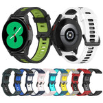 20mmツートーンストライプシリコンウォッチバンド、Samsung Galaxy Watch 5 40mm用、Samsung Galaxy Watch 5 44mm用、Samsung Galaxy Watch 5 Pro 45mm用