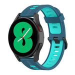 20mmツートーンストライプシリコンウォッチバンド、Samsung Galaxy Watch 5 40mm用、Samsung Galaxy Watch 5 44mm用、Samsung Galaxy Watch 5 Pro 45mm用