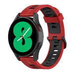20mmツートーンストライプシリコンウォッチバンド、Samsung Galaxy Watch 5 40mm用、Samsung Galaxy Watch 5 44mm用、Samsung Galaxy Watch 5 Pro 45mm用