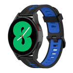 20mmツートーンストライプシリコンウォッチバンド、Samsung Galaxy Watch 5 40mm用、Samsung Galaxy Watch 5 44mm用、Samsung Galaxy Watch 5 Pro 45mm用