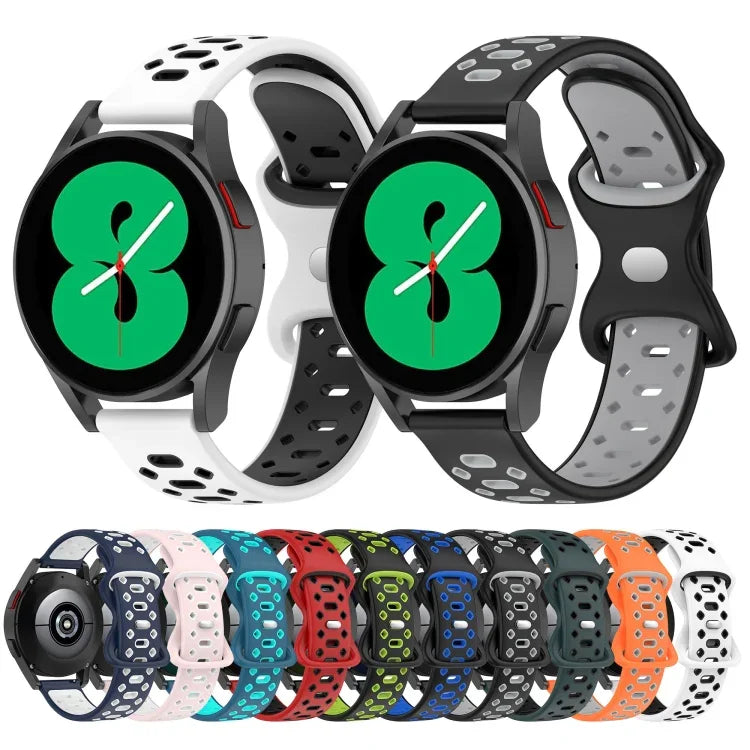 20mmツートーンダイヤモンドシリコンウォッチバンド、Samsung Galaxy Watch 5 40mm用、Samsung Galaxy Watch 5 44mm用、Samsung Galaxy Watch 5 Pro 45mm用