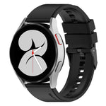 20mm ブラックバックル ステップシリコンウォッチバンド、Samsung Galaxy Watch 5 40mm用、Samsung Galaxy Watch 5 44mm用、Samsung Galaxy Watch 5 Pro 45mm用