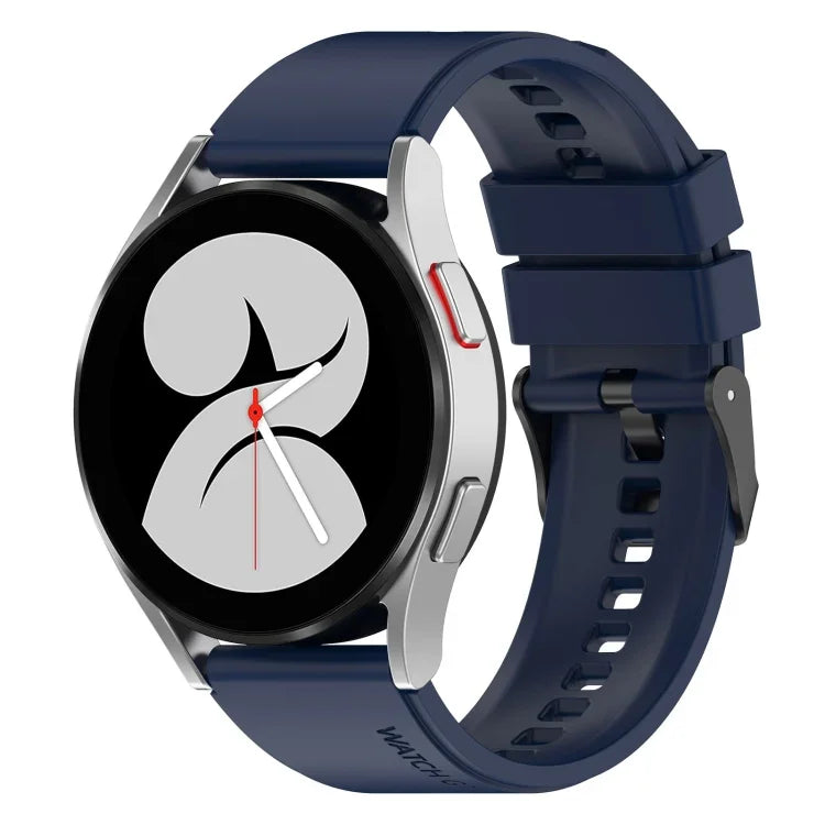 20mm ブラックバックル ステップシリコンウォッチバンド、Samsung Galaxy Watch 5 40mm用、Samsung Galaxy Watch 5 44mm用、Samsung Galaxy Watch 5 Pro 45mm用
