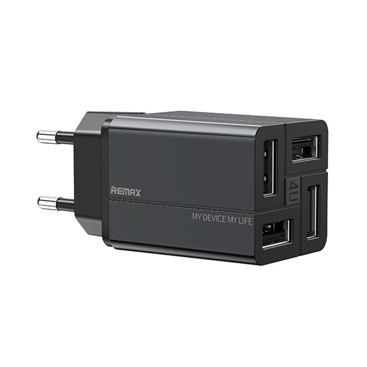 REMAX RP-U43 3.4A 4 USBポート急速充電器、EUプラグ、UKプラグ