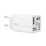 REMAX RP-U43 3.4A 4 USBポート急速充電器、EUプラグ、UKプラグ
