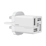 REMAX RP-U43 3.4A 4 USBポート急速充電器、EUプラグ、UKプラグ