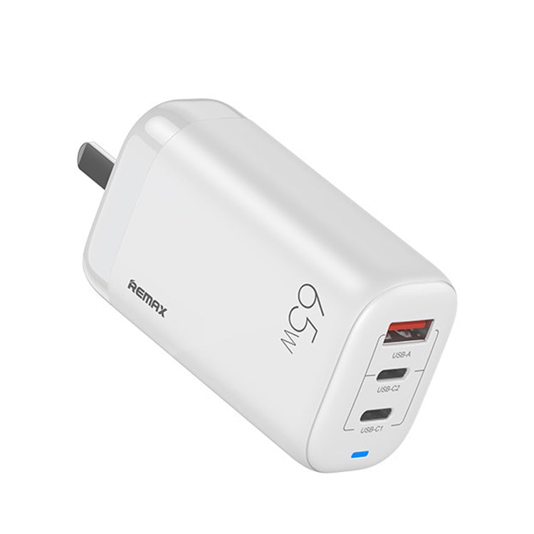 REMAX RP-U55 Territoryシリーズ 65W USB+デュアルUSB-C / Type-Cインターフェース急速充電器、EUプラグ、UKプラグ、CNプラグ