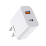 REMAX RP-U68 Speedyシリーズ 20W USB+USB-C/Type-Cインターフェース急速充電器、CNプラグ、EUプラグ、UKプラグ、USプラグ