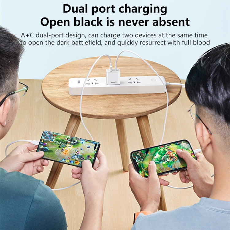 REMAX RP-U68 Speedyシリーズ 20W USB+USB-C/Type-Cインターフェース急速充電器、CNプラグ、EUプラグ、UKプラグ、USプラグ
