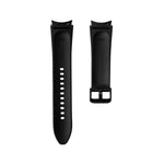 シリコン＋レザー ブラックバックルウォッチバンド、Samsung Galaxy Watch5 Pro 45mm／5 44mm／5 40mm用
