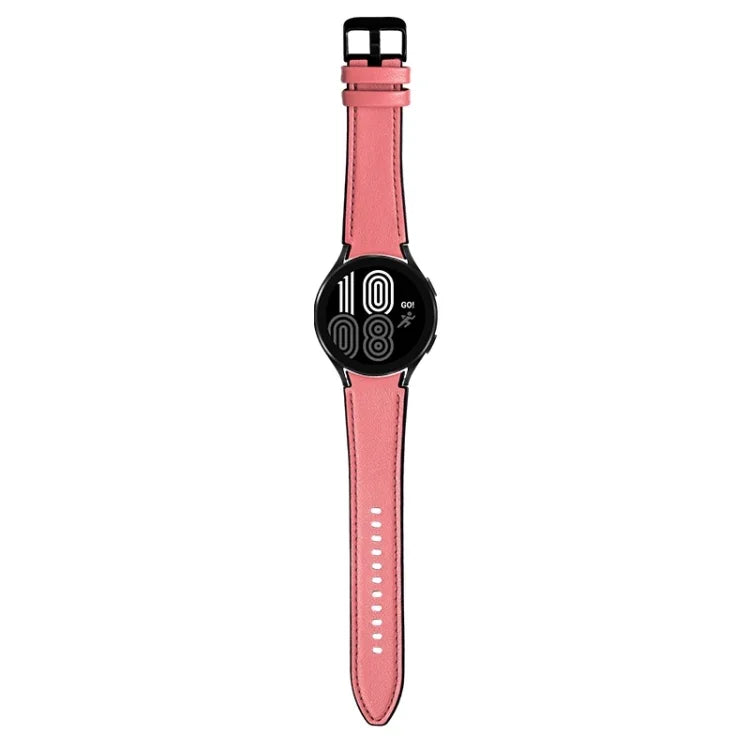シリコン＋レザー ブラックバックルウォッチバンド、Samsung Galaxy Watch5 Pro 45mm／5 44mm／5 40mm用