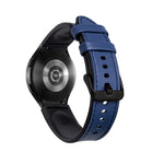 シリコン＋レザー ブラックバックルウォッチバンド、Samsung Galaxy Watch5 Pro 45mm／5 44mm／5 40mm用