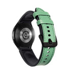 シリコン＋レザー ブラックバックルウォッチバンド、Samsung Galaxy Watch5 Pro 45mm／5 44mm／5 40mm用