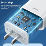 REMAX RP-U79 Speedシリーズ 20W USB-C/Type-C マルチ対応急速充電器、CNプラグ、EUプラグ、UKプラグ