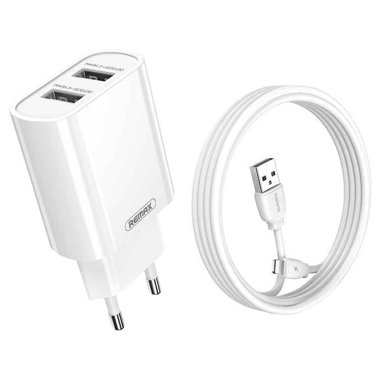 REMAX RP-U35 Janeシリーズ 2.1A デュアルUSBポート急速充電器セット、8ピン、Micro USB、USB-C/Type-C