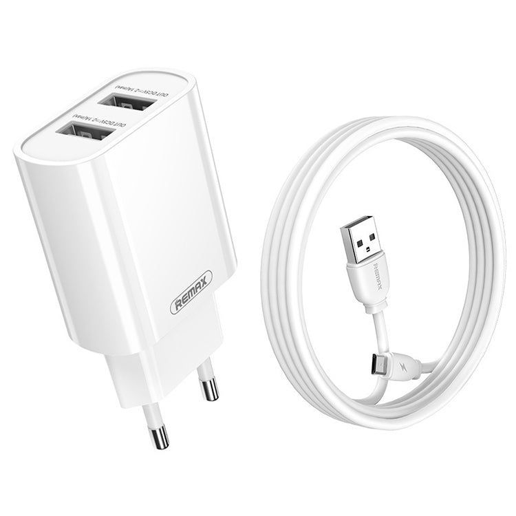 REMAX RP-U35 Janeシリーズ 2.1A デュアルUSBポート急速充電器セット、8ピン、Micro USB、USB-C/Type-C