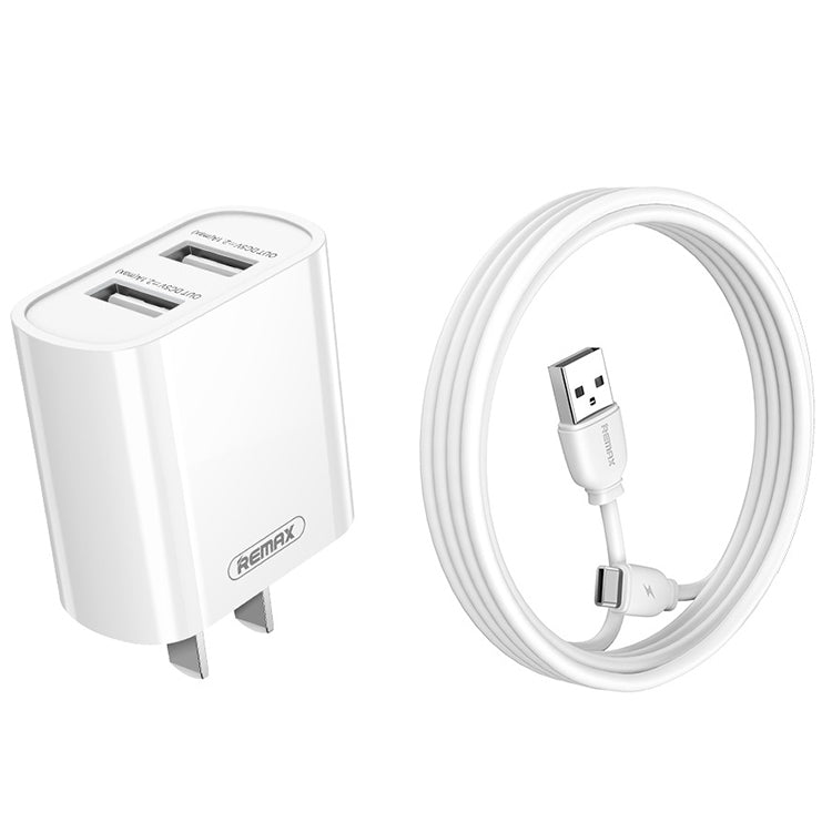 REMAX RP-U35 Janeシリーズ 2.1A デュアルUSBポート急速充電器セット、8ピン、Micro USB、USB-C/Type-C