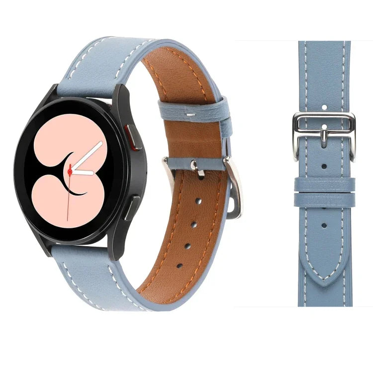 プレーンウィーブレザーワッチバンド、Samsung Galaxy Watch5 Pro 45mm／5 44mm／5 40mm用