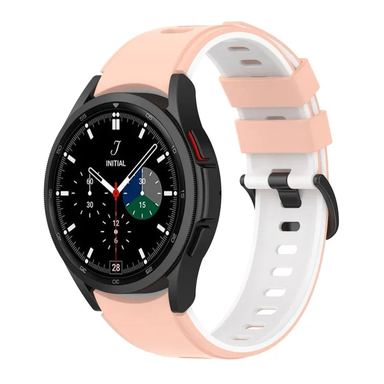 ツートーンシリコンストラップウォッチバンド、Samsung Galaxy Watch5 Pro 45mm／5 44mm／5 40mm用