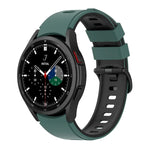 ツートーンシリコンストラップウォッチバンド、Samsung Galaxy Watch5 Pro 45mm／5 44mm／5 40mm用