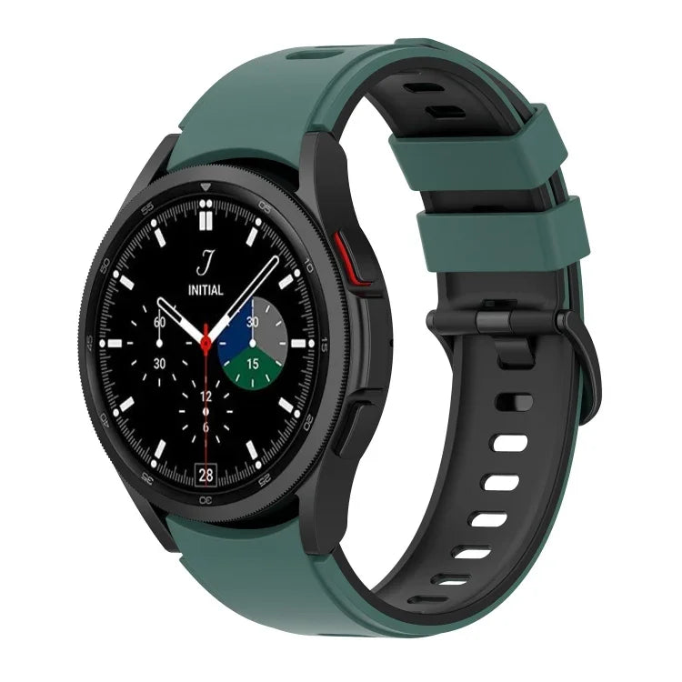 ツートーンシリコンストラップウォッチバンド、Samsung Galaxy Watch5 Pro 45mm／5 44mm／5 40mm用